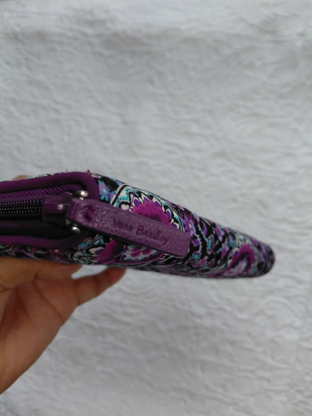 Vera Bradley Purple/Black And Lilac Wallet with Purple Teal Medallions - Picture 7 of 12